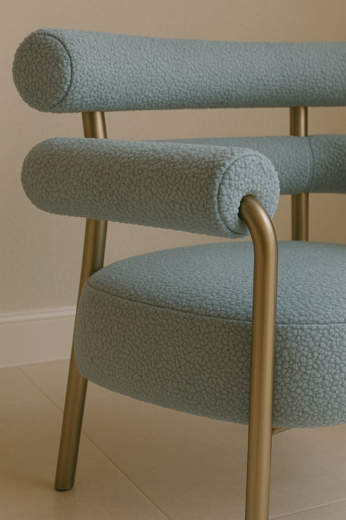 Bellbottom Armchair Blue - Image 3