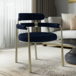 Bellbottom Dining Chair Blue