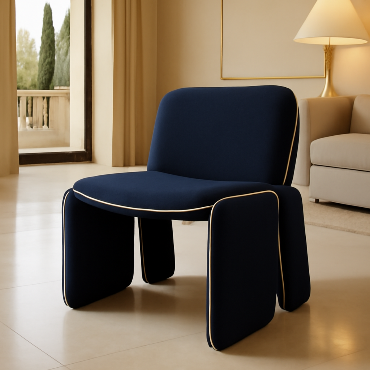 view-dubai-products-zip-mnm-armchair-2 MNM Armchair Blue - Image 1